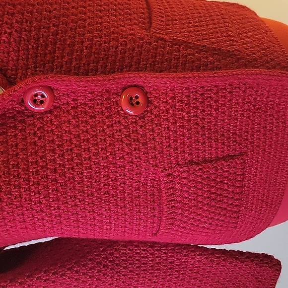 Red Knit Blazer Cardigan - Picture 6 of 8
